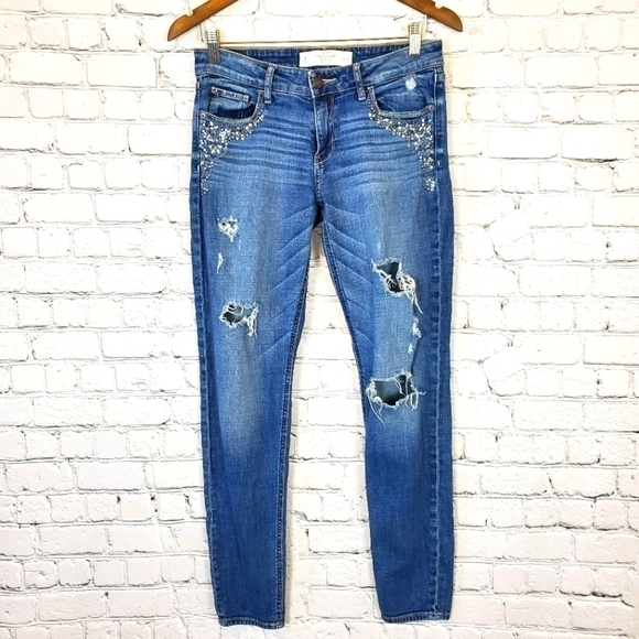 Abercrombie & Fitch Denim - ABERCROMBIE & Fitch Distressed Denim Skinny Jeans